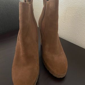 Michael Kors Suede Tan Leather Booties